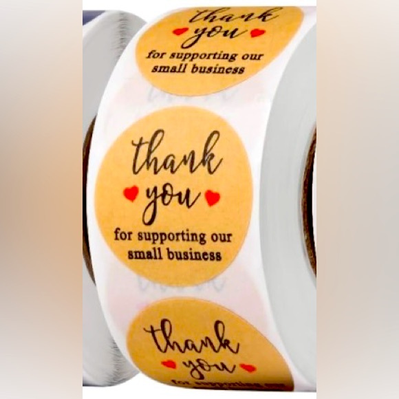 Thank you stickers 500 pcs per roll (1” diameter) for your small business - Picture 3 of 6